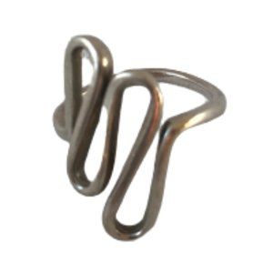 Vintage Sterling Silver Infinity design Wave Ring